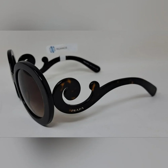 NWT Prada Women's Baroque Sunglasses Tortoise Round SPR 27N 2AU-6S1 55-22-135 - Picture 13 of 16